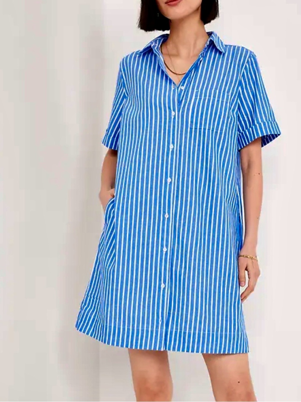 Old Navy Blue & White Striped shirt dress
